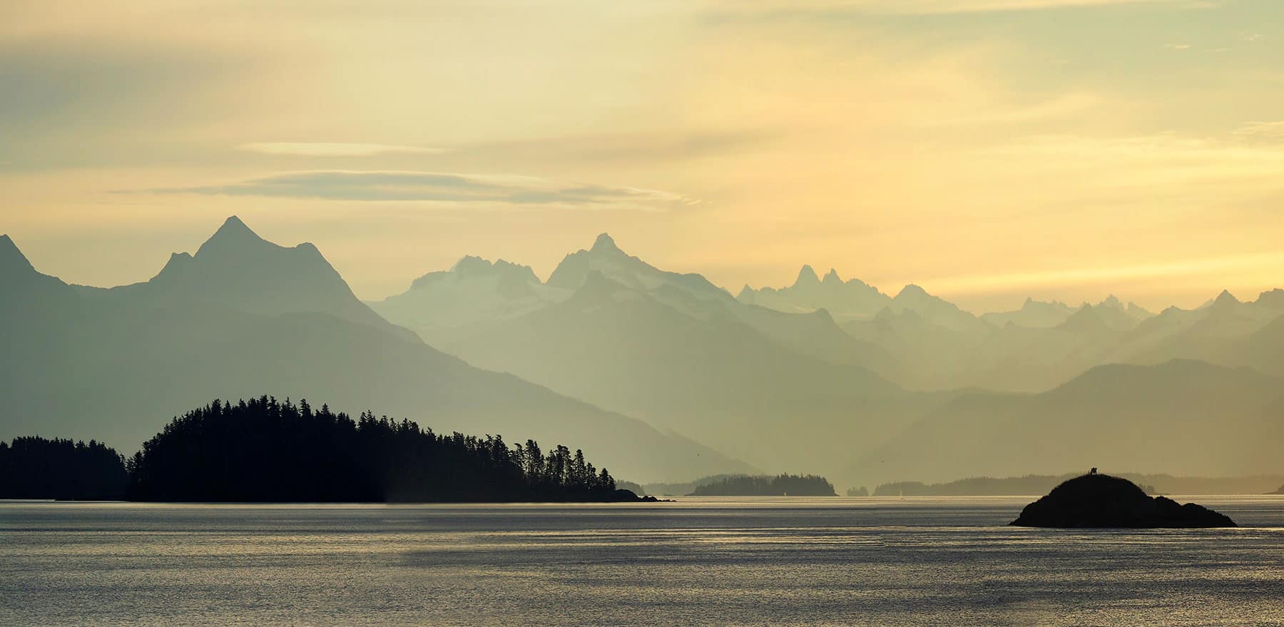 Silhouette of mountains