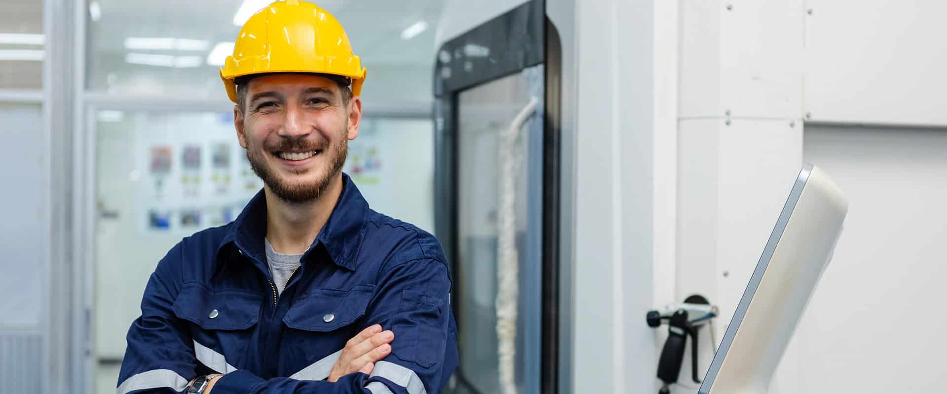 Man with hard hat